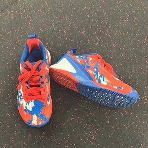 Reebok Red and Blue Sneakers with Sporty Design